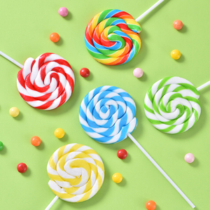 伍氏儿童彩虹超大棒棒糖组合创意七彩色波板糖小零食可爱网红糖果
