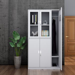 5门更衣柜加厚带锁文件柜铁皮资料柜员工挂衣柜办公室储物收纳柜