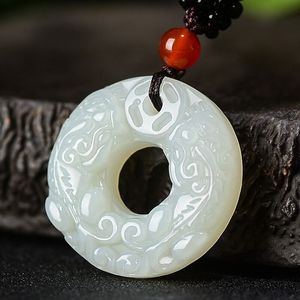 专柜正品老凤祥和和田玉《时来运转》吊坠男玉坠白玉貔貅平安扣挂