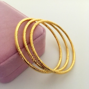 小小小小的蜗牛淘宝周大福星越南沙金24k黄金999女款铃铛三圈手镯不