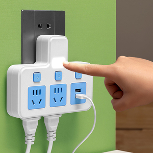 公牛家用插座转换器插头多功能插排无线带usb插座多孔位防雷排插