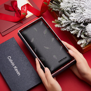 正品男士钱包男长款2020新款潮牌男生名牌小钱夹真皮时尚皮夹子长