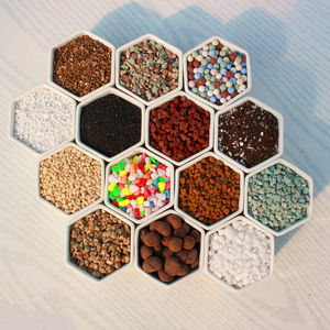 多肉植物专用营养土有机培植土盆栽泥土铺面石陶粒白石子彩色陶粒