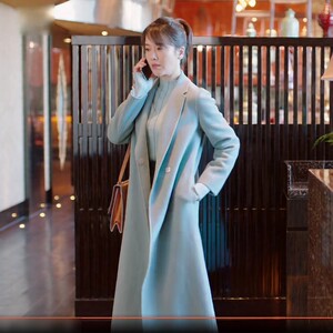 爱的厘米左晓卿关多云左小青同款秋冬季双面呢羊毛呢外套呢子大衣