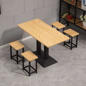 简约快餐桌椅组合汉堡食堂小吃店快餐面馆桌椅套装