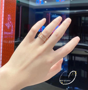 代购qeelin/麒麟wulu系列18k玫瑰金镶钻钻石葫芦戒指对戒情侣指环