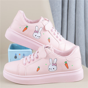 巴拉巴拉女童小白鞋春秋新款百搭儿童板鞋皮面软底中大童鞋女孩学