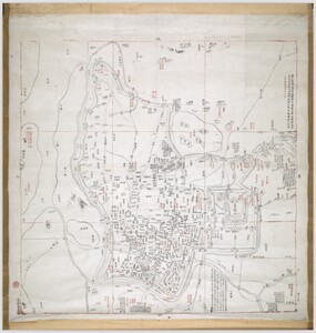 a050 南京1853年清代南京古地图 江宁省城街道一览图电子素材
