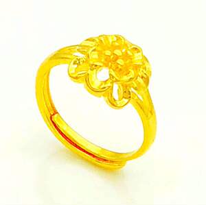 金戒指男老凤祥纯金色