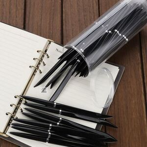 简约自动个性顺滑蓝色圆朱笔圆珠笔老式尖头好看蓝黑颜色复古刀笔