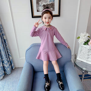 儿童装女童连衣裙秋装4长袖5小女孩打底裙6中长款7洋气8秋季12岁9