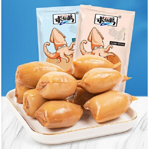 求仙岛鱿鱼仔带籽即食零食休闲海鲜500g 10-12个左右