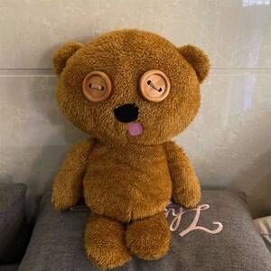 日睡可爱a小小人tim黄熊毛绒公仔摆件安抚陪本娃娃纽扣熊
