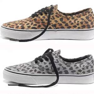 正品victor vance authentic豹纹滑板帆布鞋van男鞋era女鞋情侣款