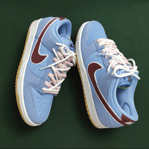 适配nike sb dunk low蓝色费城人跑跑糖浅粉色半圆aj1双系af1鞋带