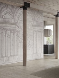 意大利进口风格订制壁布Roma欧式建筑客厅卧室民宿酒店背景墙墙布