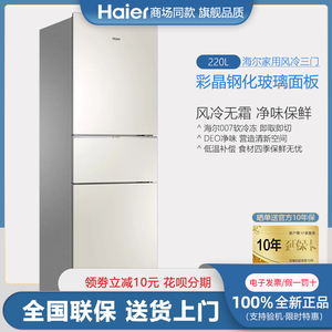haier/海尔 bcd-220wmgl单开门家用小型租房风冷无霜干湿分储冰箱
