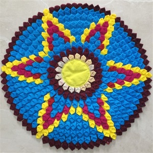 泰国手工拼布圆形垫子莲花蒲团垫汽车坐垫民族风沙发垫透气藤椅垫