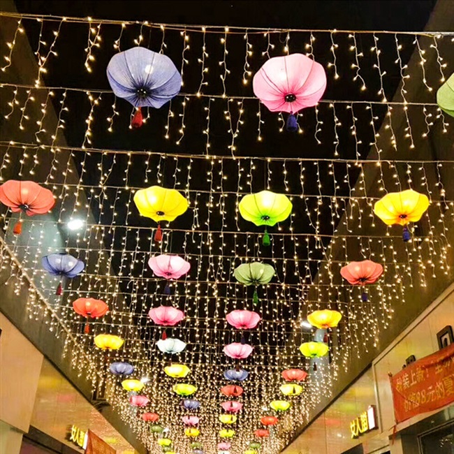 冰条瀑布灯彩灯闪灯串灯满天星吊顶挂灯布置阳台装饰室外防水亮化