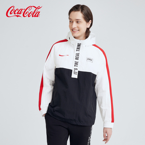 coca-cola可口可乐官方冲锋衣春季新款拼色潮登山防风户外运动服