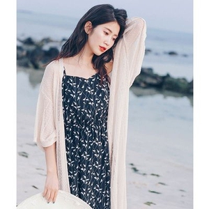 夏天薄款短袖牛仔上衣搭配吊带长裙连衣裙的小外套裙子外搭开衫女