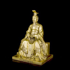 周文王铜像后天八卦祖师周易六十四卦文王姬昌铜神像风水用品铜器