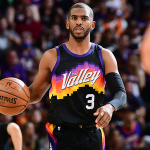 正品太阳队球衣克里斯保罗3号城市版布克1号篮球服背心复古cp3