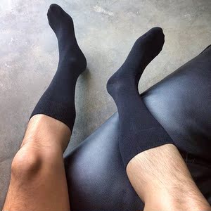 801人付款天猫男士西装袜子长筒夏季黑色商务装长袜商务西裤中筒袜四