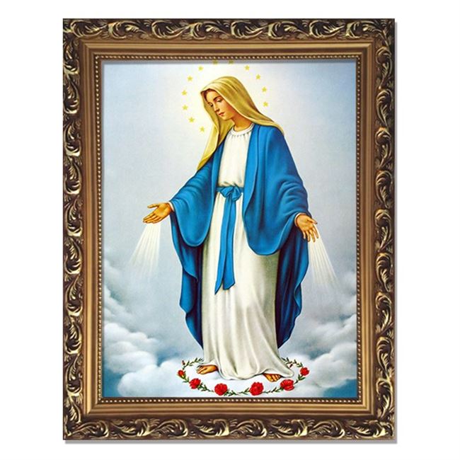 卧室玄关画像圣母玛利亚耶稣基督天主教圣经油画客厅装饰壁画挂画