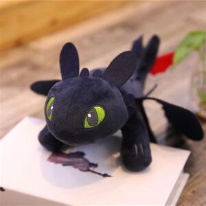 电影驯龙娃娃夜煞无牙龙牙仔趴姿恐龙记黑m没毛绒玩具驯龙公仔.