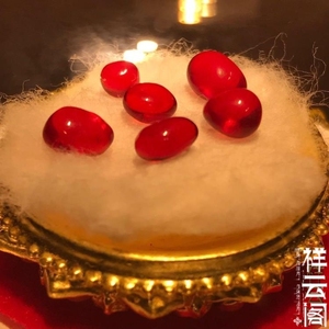 释迦牟尼佛七彩大颗n坚固子结缘 5mm(红色)装藏供舍利塔 嘎乌