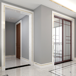 铝合金轻奢门框门套双包边条定制金属腰线仿大理石窗台板边框瓷砖