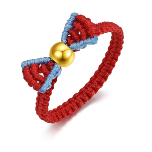 金店黄金转运珠手链999足金小金珠戒指散珠编织3d硬金豆豆女