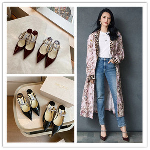 jimmy choo宋茜同款jc水钻凉拖早春高跟鞋love尖头细跟凉鞋平底鞋