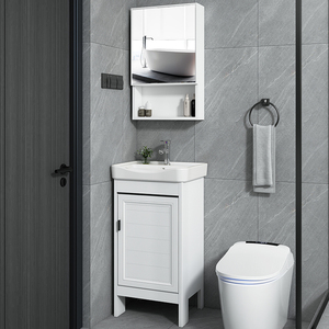 小户型落地式浴室柜组合卫生间一体洗脸盆阳台现代简约厕所洗手盆