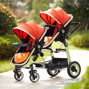 kds/凯德斯 双胞胎 高景观二胎 婴儿手推车 双人前后可躺可坐折叠