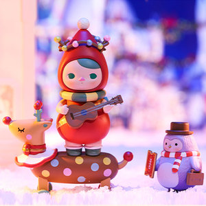 毕奇圣诞巡游系列2020盲盒popmart泡泡玛特独角兽天使泰迪熊滑冰