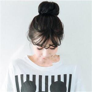 真发韩式半透明迷你桃心空气齐刘海假发片留海u自然网红假刘海