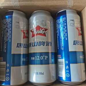 唐山啤酒罐装12度唐啤哈尔滨啤酒12瓶*500ml