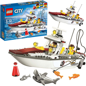 lego乐高60147城市city 捕鱼快艇钓鱼小船捕鱼游艇船拼插积木玩具
