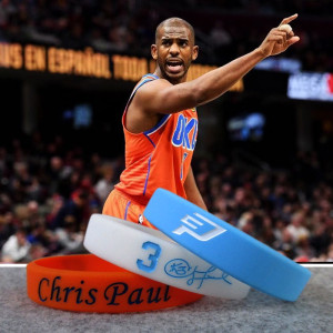 雷霆克里斯保罗签名手环nba火箭cp3篮球运动腕带快船paul炮哥饰品