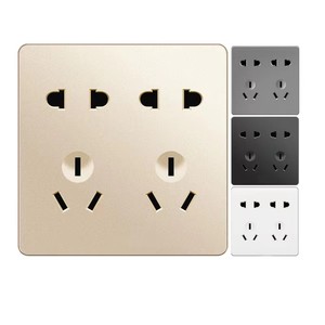 公牛十孔插座面板墙壁多孔家用16a暗装86型五六七八九十孔开关