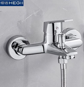 恒洁卫浴混水阀冷热水龙头卫生间浴室洗澡淋浴全铜三联龙头花洒开