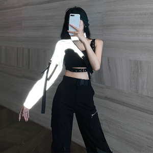 xiaols24淘宝jazz性感辣妹练功服爵士舞上衣女团风打歌服舞蹈演出