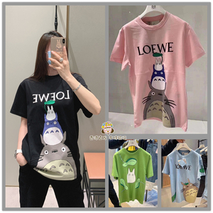 香港直邮代购loewe罗意威春夏新款龙猫系列字母短袖t恤男女同款