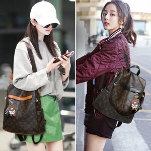 杨幂同款大容量双肩包包2021新款中学生书包原创小众背包女旅游秋