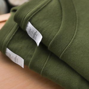 军绿色 橄榄绿二本针纯棉短袖t恤男墨绿色绿豆色大码半袖女夏新款