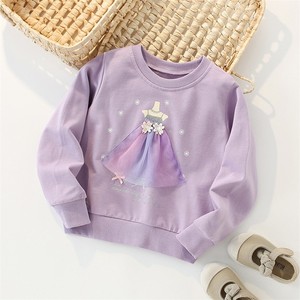 女童加绒卫衣休闲套头紫色公主宝宝秋装洋气宝宝长袖T恤打底上衣8