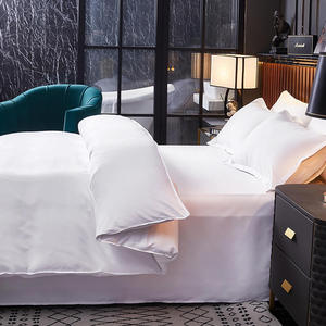 纯白色酒店宾馆民宿床上用品单人床单被套枕套双人被罩批发团购