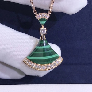 bvlgari/宝格丽扇贝项链18k玫瑰金白贝母扇形大小号锁骨链女 耳钉